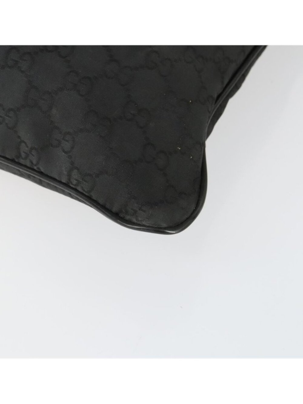 Authentic GUCCI GG Canvas Shoulder Bag Nylon Black Silver 449184 - Picture 10 of 16